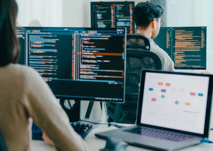Custom software development with web mobile applications API integration and scalable business solutions